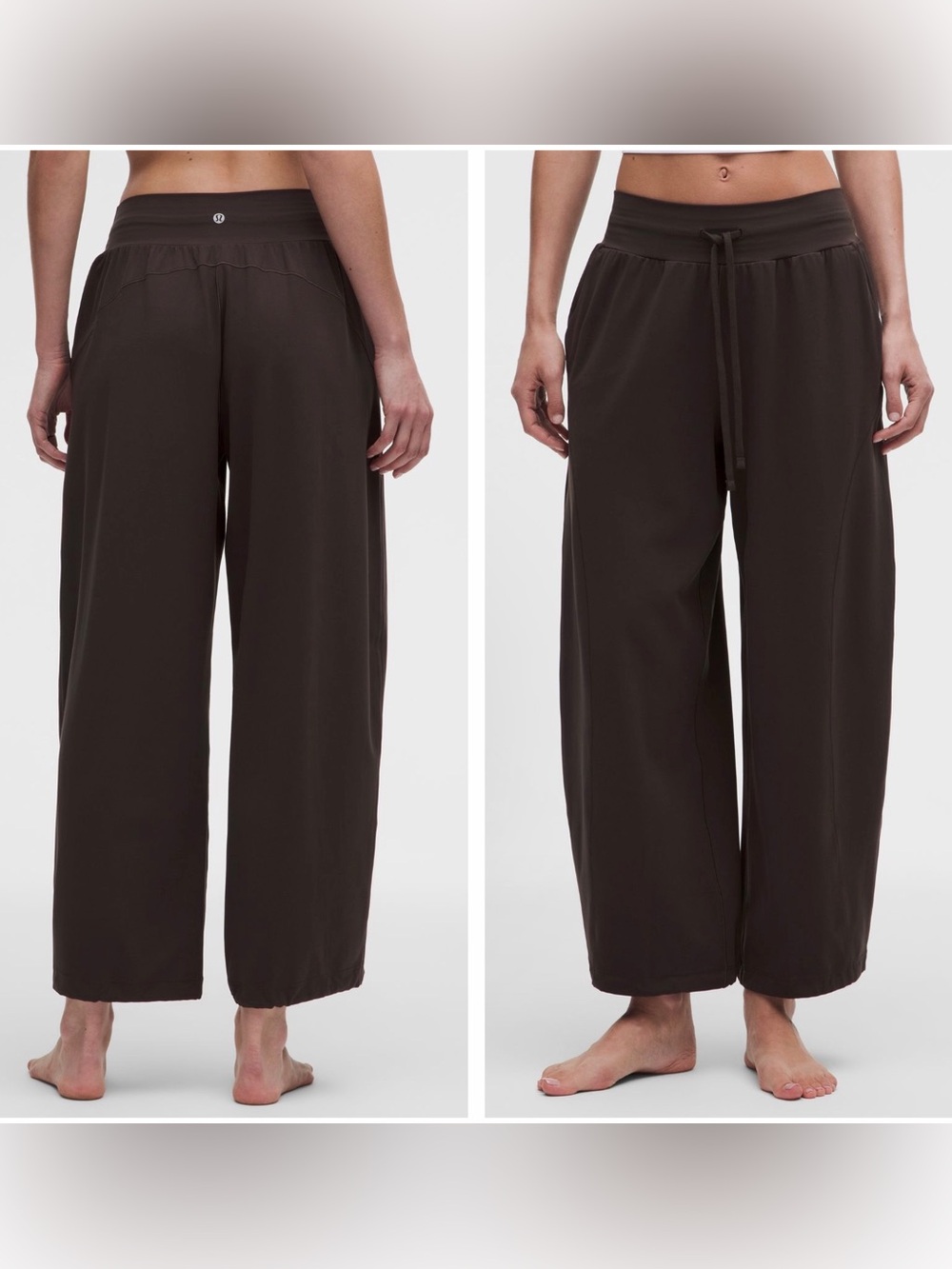 lululemon athletica Wide-Leg Lounge Pants in Dark Brown
